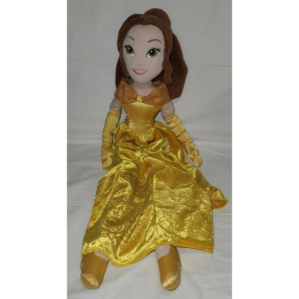 Disney Store Princess Belle Soft 19" Plush Doll Toy Beauty & the Beast Authentic